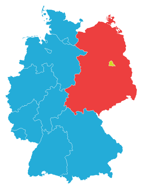 파일:Deutschland Bundeslaender 1957.png · 출처: <a href="https://commons.wikimedia.org/wiki/파일:Deutschland_Bundeslaender_1957.png">위키미디어 커먼즈</a> · CC BY-SA 3.0